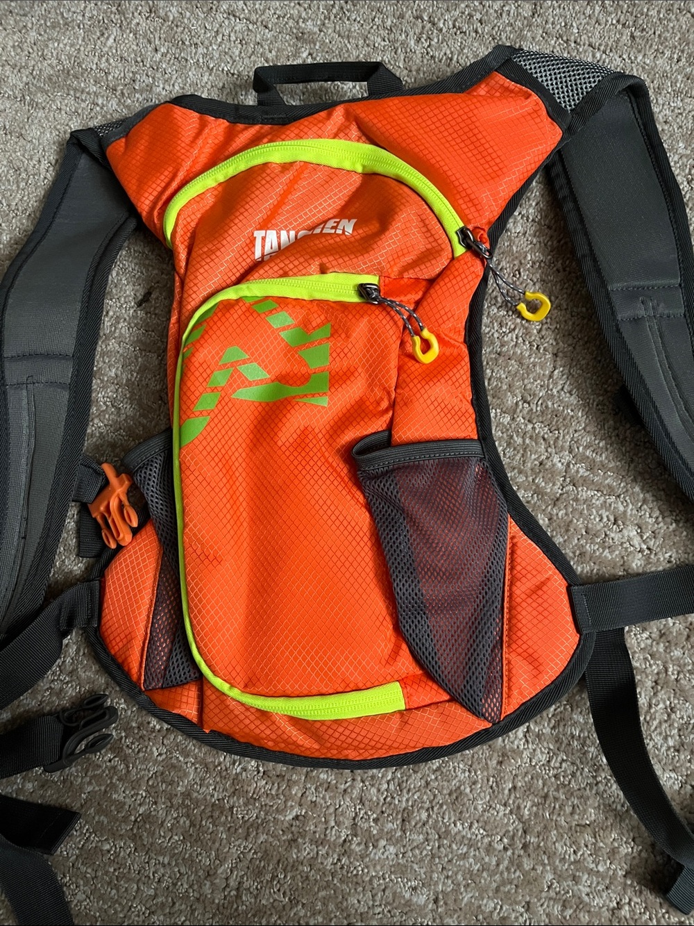 Tanchen Orange Hydration/Running Pack with Neon Accents